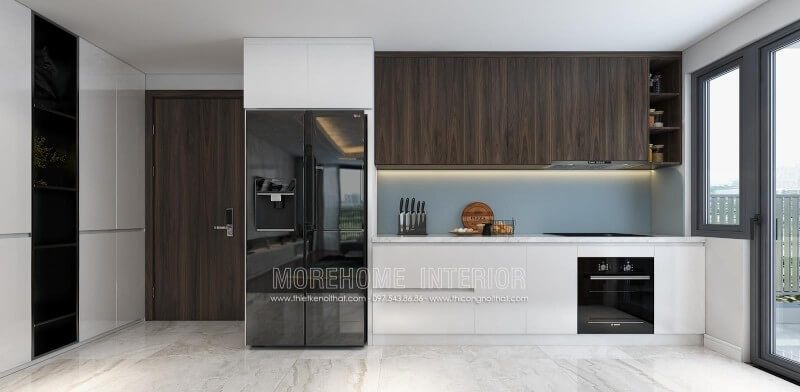 Nội thất phòng bếp sang trọng và tiện nghi với mẫu tủ bếp đẹp